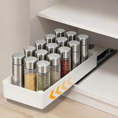 VINATO Cassetti Estraibili per Cucina, Organizzatore Estraibile Cucina 37.5x13x5 CM,Cassetto Estraibile per Dispensa, Montaggio Senza Fori Cassetti Estraibili per Armadi, Cestello Cucina VINATO Cassetti Estraibili per Cucina, Organizzatore Estraibile Cucina 37.5x13x5 CM,Cassetto Estraibile per Dispensa, Montaggio Senza Fori Cassetti Estraibili per Armadi, Cestello Cucina