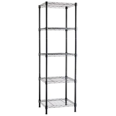 Amazon Basics Scaffale a torre regolabile con 5 ripiani, Nero, 40.6 x 40.6 x 137.2 cm (larghezza x profondità x altezza) Amazon Basics Scaffale a torre regolabile con 5 ripiani, Nero, 40.6 x 40.6 x 137.2 cm (larghezza x profondità x altezza)