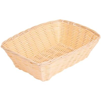 Garcia de Pou Cesto rettangolare in imitazione vimini con scatola, in polipropilene, 12 pezzi, PP, Naturale, 22x14x6,5 CM Garcia de Pou Cesto rettangolare in imitazione vimini con scatola, in polipropilene, 12 pezzi, PP, Naturale, 22x14x6,5 CM
