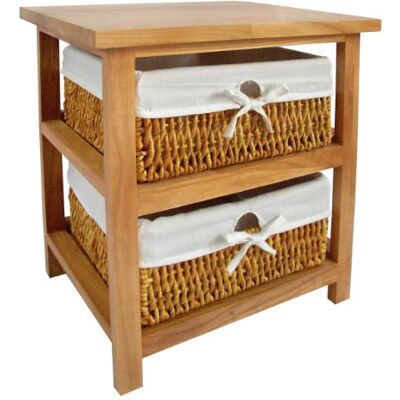 PREMIER Housewares unità di Stoccaggio, 2 Cestini di Mais con Le Fodere di Cotone, Legno di Paulownia, Miele PREMIER Housewares unità di Stoccaggio, 2 Cestini di Mais con Le Fodere di Cotone, Legno di Paulownia, Miele