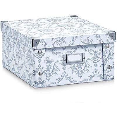 Zeller Scatola di stoccaggio - 9,6L, Vintage Bianco, 26x31x14cm Zeller Scatola di stoccaggio - 9,6L, Vintage Bianco, 26x31x14cm