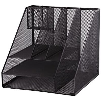 D.RECT Organizzatore da Scrivania Multifunzione Nero in Maglia Metallica 8 Scomparti Forniture per Ufficio per Casa, Ufficio 288 x 310 x 288 mm D.RECT Organizzatore da Scrivania Multifunzione Nero in Maglia Metallica 8 Scomparti Forniture per Ufficio per Casa, Ufficio 288 x 310 x 288 mm