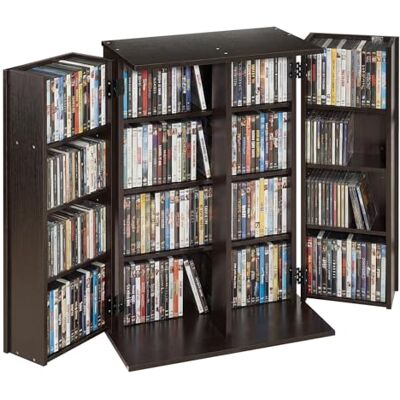 VEVOR Mobile Portaoggetti Scaffale Organizer per CD DVD, Mobiletto 610 x 368 x 846 mm per Libri Riviste Giochi Contenitore 16 Scomparti Multimediale per Ufficio Salotto Soggiorno, Colore Marrone VEVOR Mobile Portaoggetti Scaffale Organizer per CD DVD, Mobiletto 610 x 368 x 846 mm per Libri Riviste Giochi Contenitore 16 Scomparti Multimediale per Ufficio Salotto Soggiorno, Colore Marrone