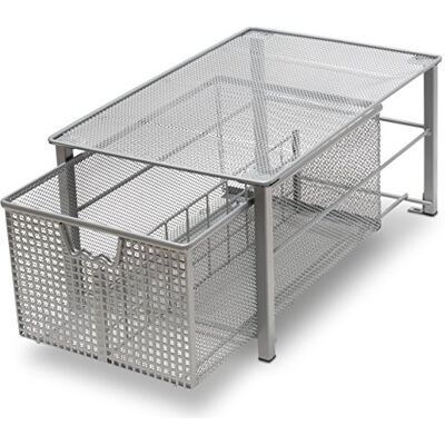 Deco Brothers DecoBros Cestino portaoggetti in rete per armadietto, colore: argento (grande, 25,4 x 35,8 x 19,5 cm) Deco Brothers DecoBros Cestino portaoggetti in rete per armadietto, colore: argento (grande, 25,4 x 35,8 x 19,5 cm)