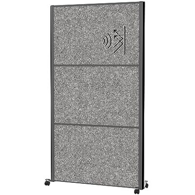 MAUL Parete divisoria connecto Uplight Acustica LED mobile antracite MAUL Parete divisoria connecto Uplight Acustica LED mobile antracite