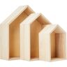 Artemio Set di 3 mensole Casa a Decorare, Legno, Beige, 30 x 10 x 34,5 cm