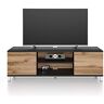 Mobili Fiver , Mobile Porta Tv Rachele, Nero Frassino e Rovere Rustico, 150 cmx42 cmx48 cm, Mobile Tv moderno per tv fino a 65'', Made in Italy