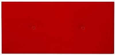 DUÉRMETE ONLINE Testiera Premium Imbottita Modello Milano   Rivestimento in Ecopelle di Alta Gamma, Legno Pelle Sintetica, Rosso, 100 x 60 cm (Cama 90)