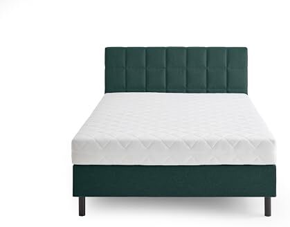 Atlantic Home Collection Nikola-Letto da Boxe con Materasso TFK H2, Verde, 140 x 200 cm