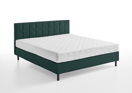 Atlantic Home Collection Nikola-Letto da Boxe con Materasso a Molle H3, Verde, 160 x 200 cm