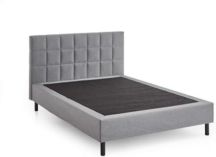 Atlantic Home Collection Letto da Boxe Nikola Senza Materasso, Legno, Grigio Chiaro, 120 x 200 cm