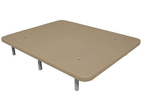 DUÉRMETE ONLINE Duermete Base imbottita 3D rinforzata, 5 barre di rinforzo e valvole di ventilazione + 6 piedi di altezza 30 cm, 4, colore beige, 90 x 190 cm