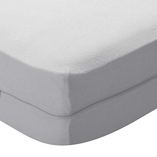 Pikolin Home -Housse de matelas bleue en tissu éponge élastique et respirante qui couvre les 6 côtés du matelas