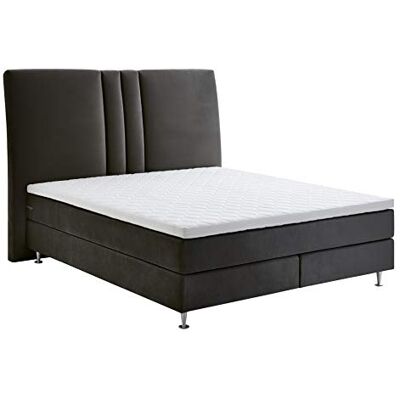 Atlantic Home Collection Rita Letto a molle insacchettate, 140 x 200, con materasso a molle insacchettate a 7 zone, rivestimento in tessuto vellutato e testiera imbottita, durezza H2, colore: Crema Atlantic Home Collection Rita Letto a molle insacchettate, 140 x 200, con materasso a molle insacchettate a 7 zone, rivestimento in tessuto vellutato e testiera imbottita, durezza H2, colore: Crema