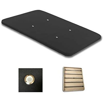 DUÉRMETE ONLINE Dormete-Base imbottita 3D rinforzata 5 barre di rinforzo e valvole di ventilazione senza gambe, colore nero, 135 x 190 DUÉRMETE ONLINE Dormete-Base imbottita 3D rinforzata 5 barre di rinforzo e valvole di ventilazione senza gambe, colore nero, 135 x 190
