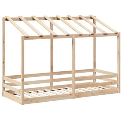 vidaXL Letto per Bambini con Tetto 90x190 cm in Legno Massello di Pino vidaXL Letto per Bambini con Tetto 90x190 cm in Legno Massello di Pino