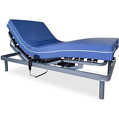 DUÉRMETE ONLINE Confezione letto elettrico articolato rinforzato Ergomedic Pro + materasso sanitario Sanipur, 90 x 190 DUÉRMETE ONLINE Confezione letto elettrico articolato rinforzato Ergomedic Pro + materasso sanitario Sanipur, 90 x 190