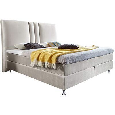Atlantic Home Collection Rita Materasso a molle insacchettate a 7 zone, rivestimento in velluto e testiera imbottita Atlantic Home Collection Rita Materasso a molle insacchettate a 7 zone, rivestimento in velluto e testiera imbottita