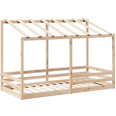 vidaXL Letto per Bambini con Tetto 80x200 cm in Legno Massello di Pino vidaXL Letto per Bambini con Tetto 80x200 cm in Legno Massello di Pino