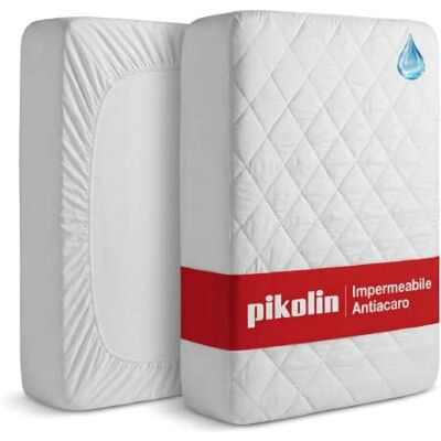 PIKOLIN Coprimaterasso Matrimoniale Impermeabile 150 x 190/200 cm 32 cm di Altezza Traspirante Silktouch e Certificato Oeko-Tex Protettore di Materasso Imbottito, Anallergico e Lavabile PIKOLIN Coprimaterasso Matrimoniale Impermeabile 150 x 190/200 cm 32 cm di Altezza Traspirante Silktouch e Certificato Oeko-Tex Protettore di Materasso Imbottito, Anallergico e Lavabile