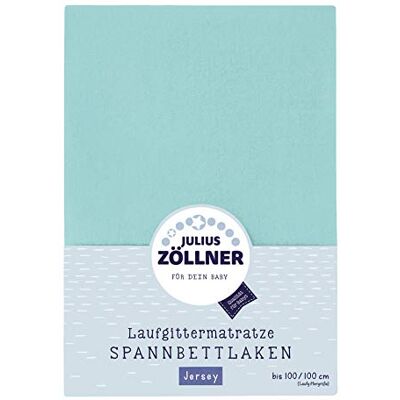 Julius Zöllner ' panno con angoli in Jersey, adatto per box materassi 68 X 90 fino a 95 x 95 cm, Menta, turchese Julius Zöllner ' panno con angoli in Jersey, adatto per box materassi 68 X 90 fino a 95 x 95 cm, Menta, turchese