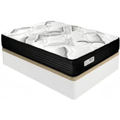 DUÉRMETE ONLINE – Confezione di materasso viscoelastico con molle insacchettate Eco Box + lettino pieghevole in legno rinforzato grande capacità di stoccaggio alta stabilità colore bianco 135 DUÉRMETE ONLINE – Confezione di materasso viscoelastico con molle insacchettate Eco Box + lettino pieghevole in legno rinforzato grande capacità di stoccaggio alta stabilità colore bianco 135