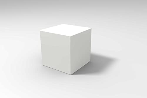 Kloris Cubo Sgabello tavolino quadrato cm 45x45x45 BIANCO polietilene per giardino e interni