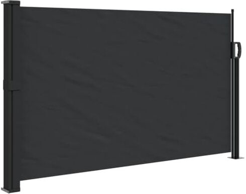 vidaXL Tenda da Sole Laterale Retrattile Nera 120x300 cm