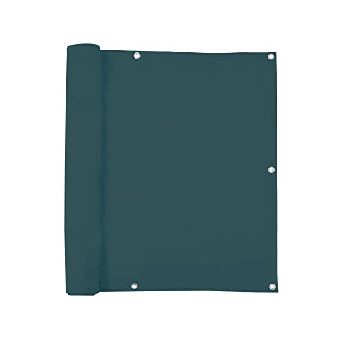 jarolift Copertura per Balcone Impermeabile, Telo di Rivestimento e Protezione per Balcone, 500 x 75 cm (24 Occhielli), Verde Scuro