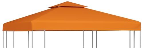 vidaXL Telo di Copertura Arancione 3x3m Ricambio Tettuccio Gazebo Tenda