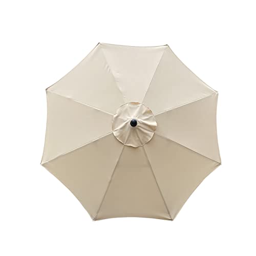 SMLJFO Telo di ricambio per ombrellone da 3 m, 8 costole, impermeabile, anti-ultravioletto, in tessuto, colore: beige