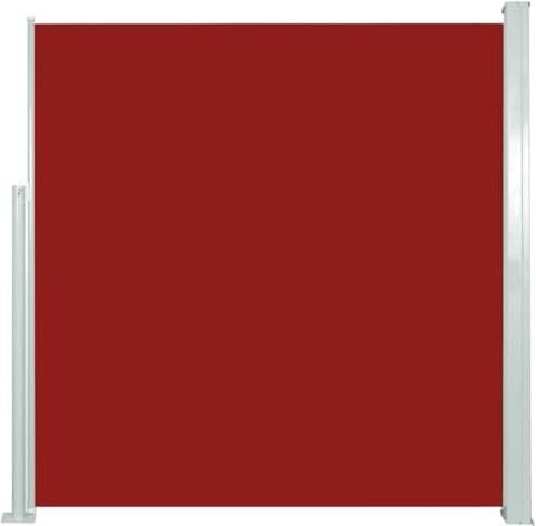 vidaXL Tenda da Sole Laterale Retrattile 140x300 cm Rosso Telo Telone Parasole