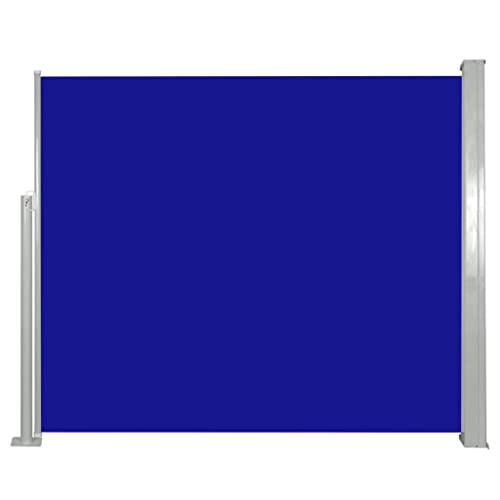 vidaXL Tenda da Sole Laterale Retrattile 120x300 cm Blu Telo Telone Parasole