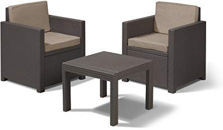 Keter Allibert Victoria Balcony Set da Balcone, Colore: Marrone/Tortora