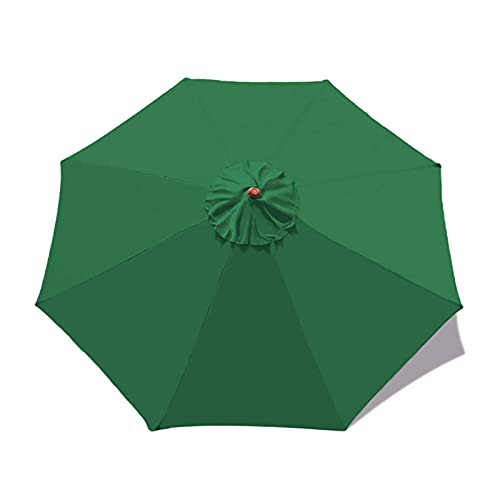 SMLJFO Telo di ricambio per ombrellone da 3 m, 8 costole, impermeabile, anti-ultravioletto, in tessuto, colore: verde