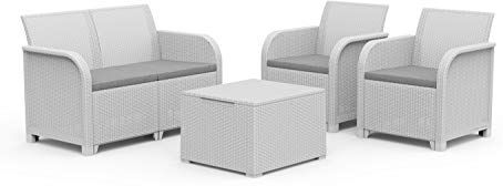 Keter Rosalie Lounge Set White