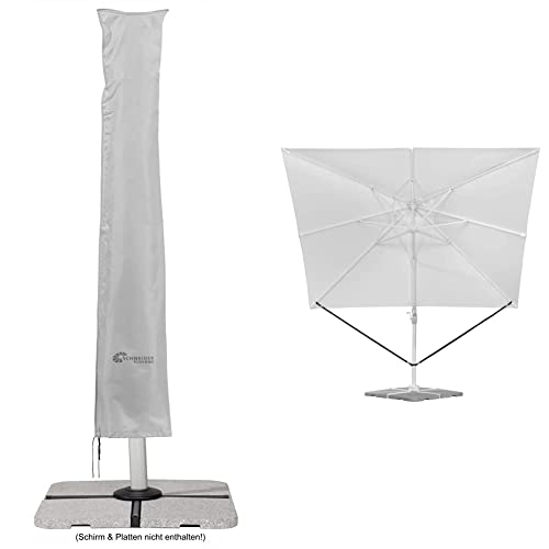 Schneider Fodera protettiva ombrellone a braccio laterale, grigio argento, fino a 400 cm & Oslash; & amp; 300x300 cm &  Schirme 313-00 Ombrello di protezione di sicurezza
