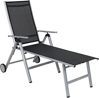 greemotion Monza Comfort Roll-up Lounger Argento/Nero