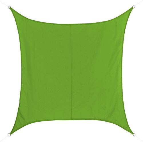 BB Sport Tenda Velo Sole Quadrato Vela Sole Ombreggiante 100% PES Protezione Solare UV 30+ Parasole Giardino Esterni, Dimensione:4m x 4m, Colore:Smeraldo