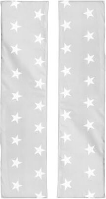 roba Set 2 Cuscini per Panche per Bambini 108 x 20 cm Design Little Stars Motivo con Stelline Comodi Versatili come Schienale e Seduta Resistente alle Intemperie Grigio/Bianco