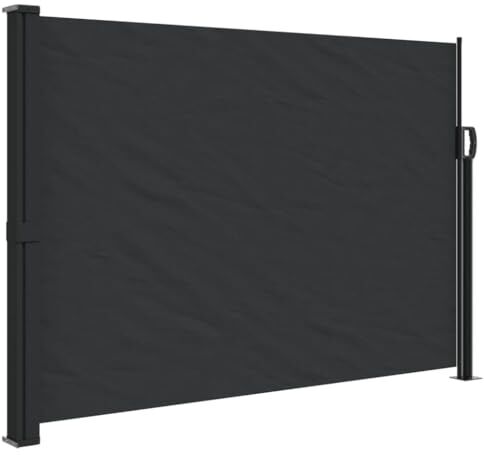 vidaXL Tenda da Sole Laterale Retrattile Nera 140x300 cm