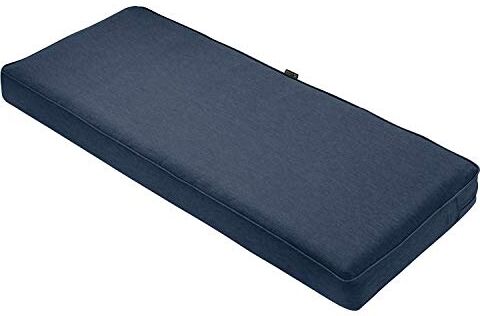 Classic Accessories Montlake FadeSafe Cuscino impermeabile per panca/divano da esterno, 140 x 45 x 7 cm, per mobili da giardino, colore: blu indaco erica, cuscino per divanetto da patio