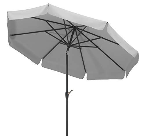 Schneider Orlando Ombrello da sarta, Colore: Grigio Argento, ca. 270 cm, 8 Pezzi, ombrellone Rotondo