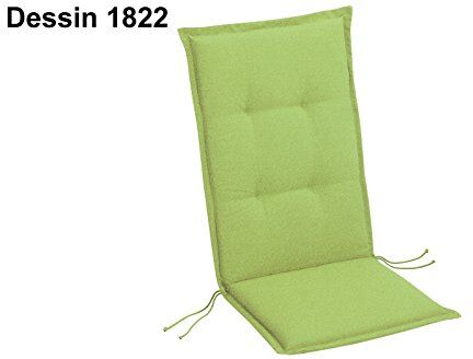 Best Selection-Line 1822 Cuscino per sedia con schienale alto, in cotone/poliestere, 120 x 50 x 7 cm, colore: verde chiaro.