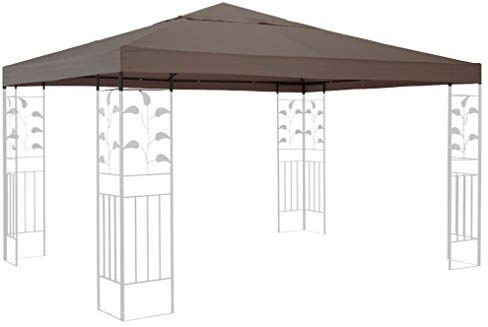 QUICK STAR Tetto di Ricambio per Gazebo 3x3m Marrone-Grigio