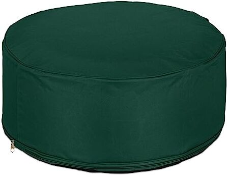 Relaxdays Sgabello Gonfiabile da Esterno, Pouf Arredo Outdoor, Poggiapiedi Rotondo da Giardino, HxD: 26x56 cm, Verde