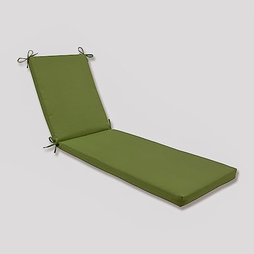 Pillow Perfect Indoor/Outdoor Forsyth Chaise Lounge, Colore: Verde, Green, 80 in. L X 23 in. W X 3 in. D