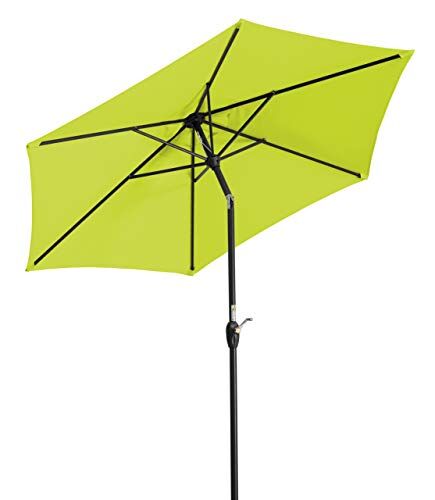 Schneider Bilbao Ombrello da sarta, Colore: Verde Mela 220 cm, 6 Pezzi, ombrellone Rotondo