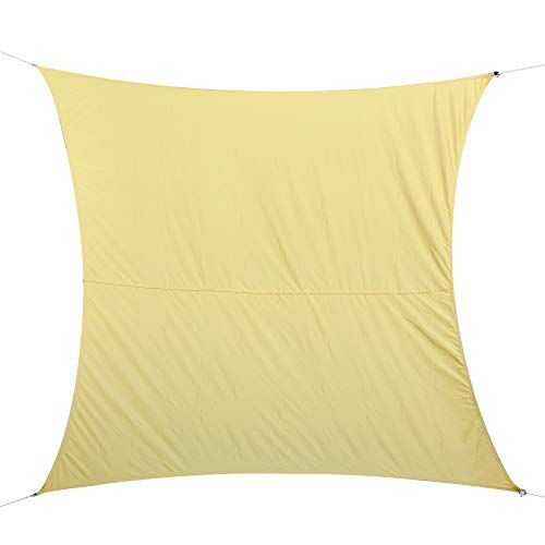 Outsunny Vela Ombreggiante Rettangolare, Tenda da Sole per Esterno in Poliestere Anti UV Traspirante 3x4m Color Sabbia