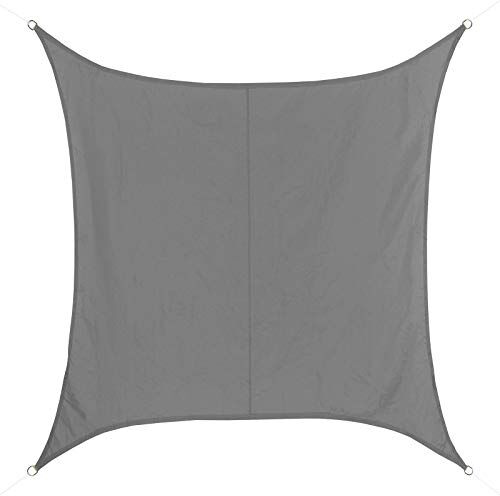 BB Sport Tenda Velo Sole Quadrato Vela Sole Ombreggiante 100% PES Protezione Solare UV 30+ Parasole Giardino Esterni, Dimensione:5m x 5m, Colore:Granito